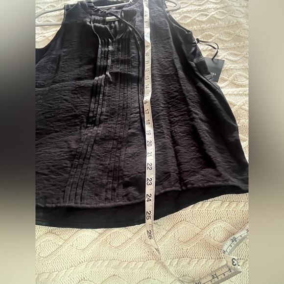 Simply Vera Vera Wang Black Sleeveless Women's Top Rayon Blend size XS - Picture 10 of 13
